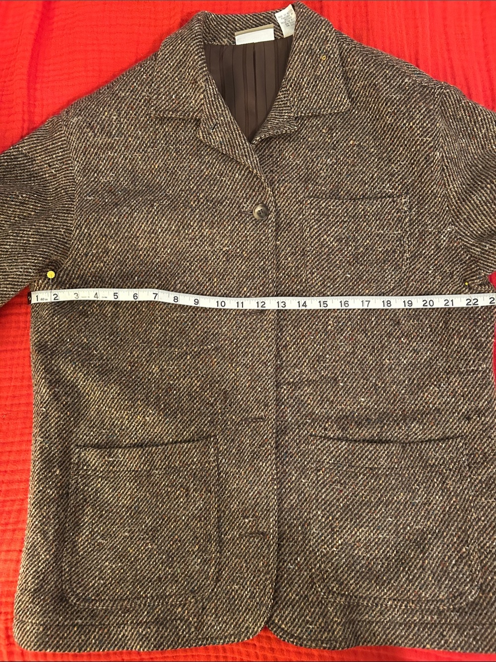 Vintage Liz Claiborne Brown Tweed Blazer